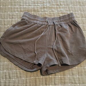 Casual Olive Green Drawstring Shorts